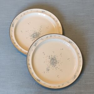 HOME: BLUE FLOWER DINNER PLATES SET